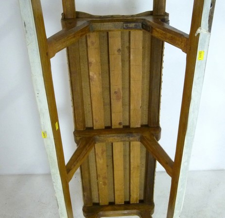 An oak framed two person sledge, stamped - Image 3 of 3