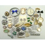 A quantity of costume jewellery, Masonic