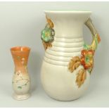 A Clarice Cliff Newport pottery jug deco