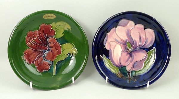 A Moorcroft pottery dish decorated in th