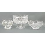 An Edinburgh crystal glass bowl engraved