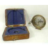 A 19th century brass compass, T Witt, 8c