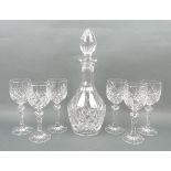 A Harrods set of six crystal glasses and