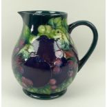 A Moorcroft pottery jug decorated in the