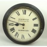 A Victorian mahogany cased dial clock, w