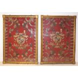 A pair of 19th century armorial wall han