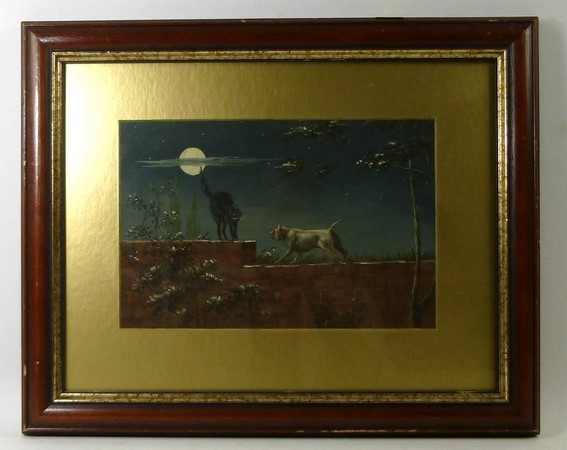 A 20th century oil on board depicting a - Image 2 of 2