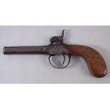 A 19th century pocket pistol with slab b