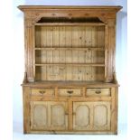 An Irish pine dresser, late 19th century