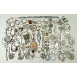 A quantity of silver jewellery, comprisi