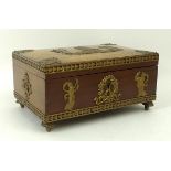 A French mahogany jewellery box, early 2