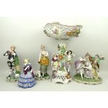 A pair of Sampson Derby porcelain figure