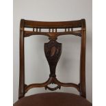 A set of four mahogany parlour chairs, c