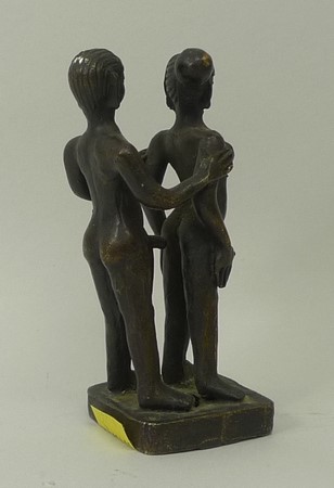 An Indian erotic bronze of an amorous co - Image 3 of 4