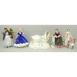 A quantity of Royal Doulton figures, com