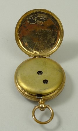 A lady's 18ct gold cased, open faced, ke - Image 3 of 4