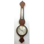 A mahogany cased wheel barometer, Bartle