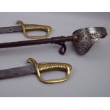 A pair of German military sabre's with b