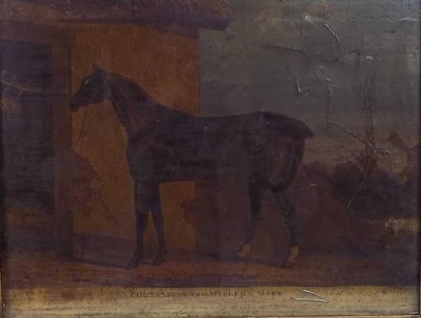 A portrait of Miller's Mare, 1825, hand - Image 2 of 3