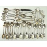 A quantity of silver flatware, including