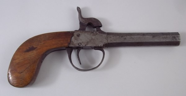 A 19th century pocket pistol with slab b - Image 2 of 3