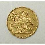 A Victoria gold sovereign, 1893.