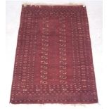 A Bokhara finely knotted wool rug, 204 b