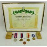 Three WWII medals including the 1939-194