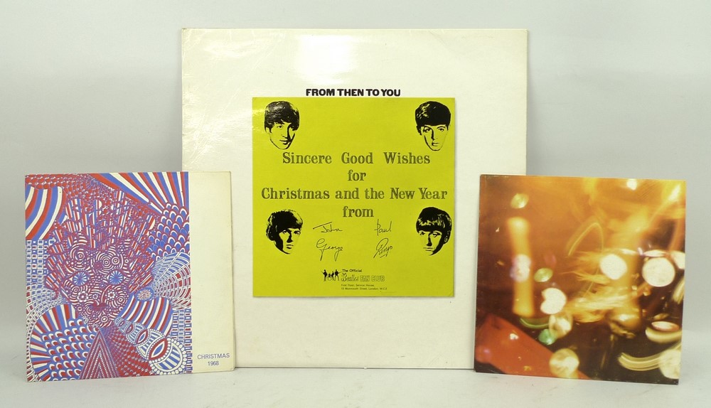 The Beatles Fan Club Christmas Record 1970 and two flexi disc records 6th and 7th.