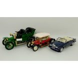 A Franklin Mint model, scale 1:16, of a Rolls Royce 1905 HP, a 1:24 model of 1919 Phantom 1, and a