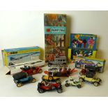 A group of Corgi toys including a Rocket Firing Batmobile no 267, boxed, Concorde no 650, boxed,