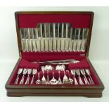 A canteen of plated cutlery by George Butler, Sheffield, comprising; eight place settings,