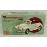 A Sun Star 1:12 scale model of a 1956 Morris Minor 1000 Tourer, mint and boxed.