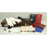 A collection of Masonic Regalia, in a leather case.