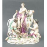 A Meissen porcelain figure group, late 19th century, modelled as Europa & The Bull, with