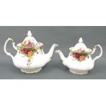 A Royal Albert porcelain part dinner and tea service decorated in the 'Old Country Roses' pattern,