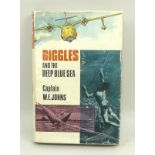 W E Johns; Biggles and the Deep Blue Sea, first edition with dust wrapper, 12mo, published by the