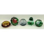 A quantity of Caithness glass paperweights, comprising; Reincarnation, Innocence, Precious Rose,