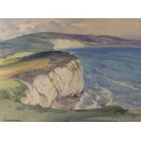 H R Wilkinson: 'Near Fishwater Bay', signed lower left with labels verso for Glamis House, and