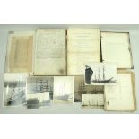 A quantity of photographs and books relating to Scandinavian sailing vessels, late 19th century