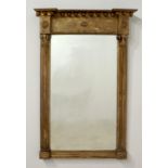 A Regency giltwood wall mirror, 50 by 76cm.