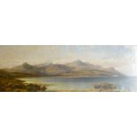 George Edwards Hering (British, 1805-1879): A 19th century Italian lakes landscape scene, with