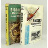 W E Johns; Biggles Looks Back, first edition with dust wrapper, 12mo, published by Hodder &
