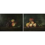 Attributed to Sartorius: a pair of still lives of fruit, oils on canvas relined,