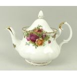 A Royal Albert porcelain part tea service decorated in the 'Country Roses' pattern,