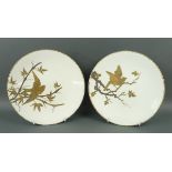 A pair of Brownfield porcelain plates, late 19th century,