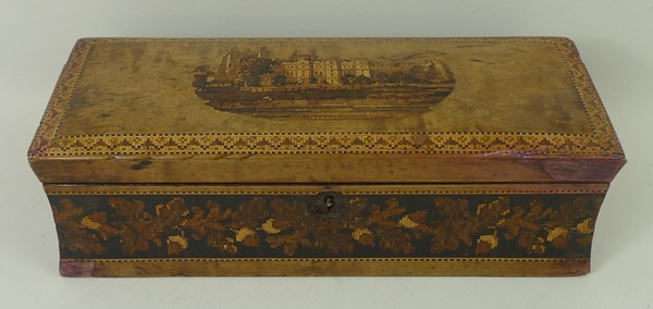 A Tunbridgeware box, late 19th century, of domed, rectangular section, - Image 4 of 5