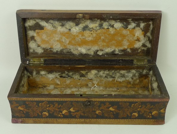 A Tunbridgeware box, late 19th century, of domed, rectangular section, - Image 3 of 5