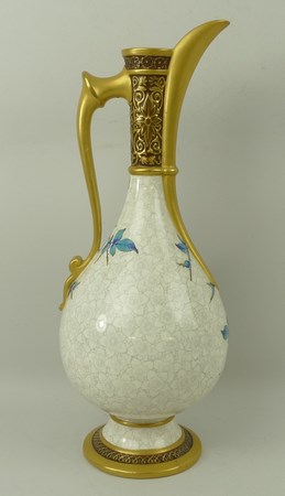 A Royal Worcester porcelain ewer, circa 1874, - Image 2 of 3