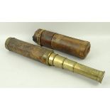 A Victorian four drawer telescope, leather bound, by W Elliott & Sons, London,